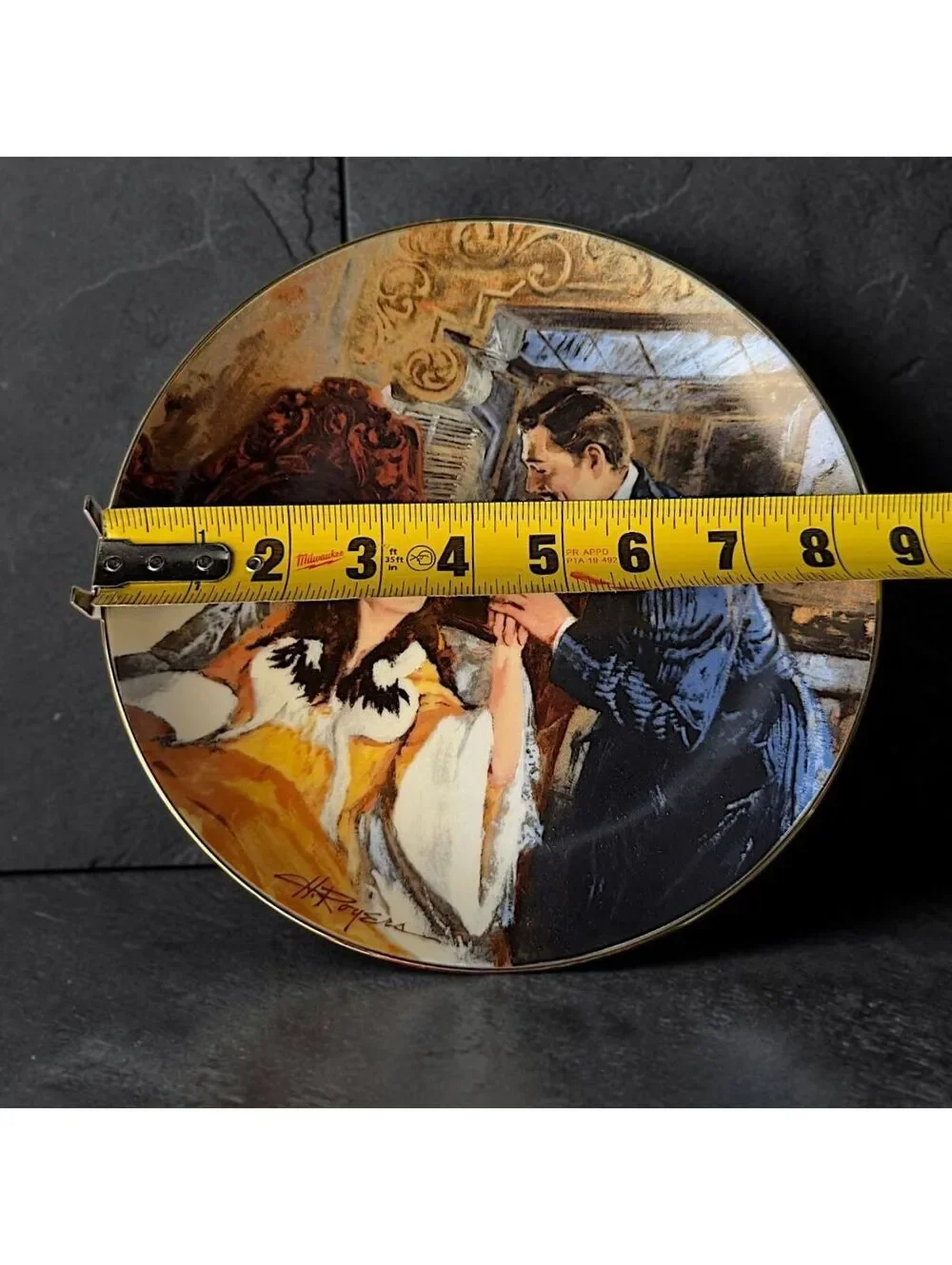 Vintage 1990 W.S. George Gone With the Wind Scarlett Rhett Honeymoon Plate COA